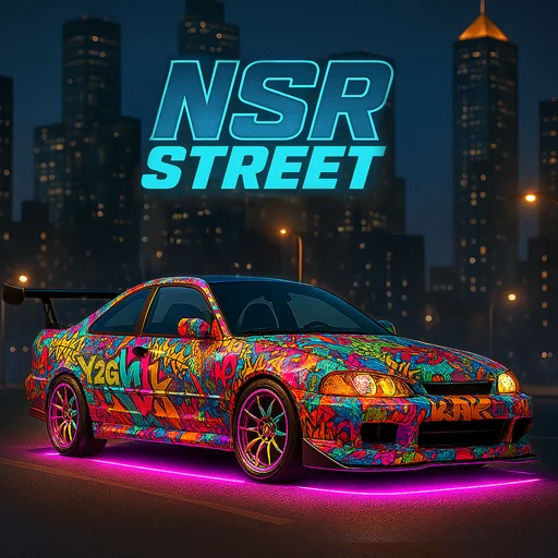 Screenshot of Play NSR Street Car Racing available on the Drift Boss arcade hub catalog